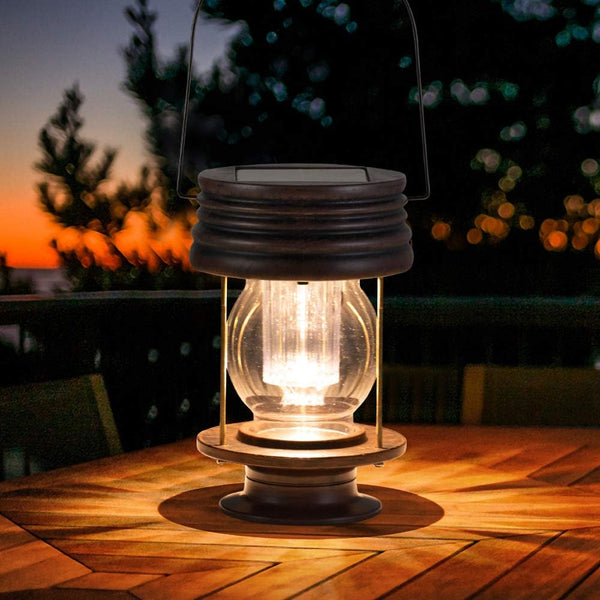 Outdoor Hanging Solar Garden Lights - 8.3" (Approx. 21.1cm) Solar Waterproof Vintage Christmas Lantern, Bright Landscape Lights, 30 Lumens, 2 Pack, Great Decoration for Patio, Garden & Table (Warm White)