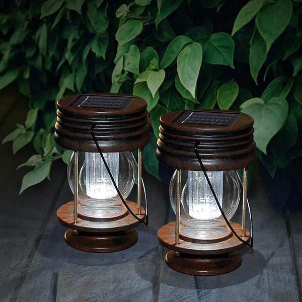 Solar Light Outdoor Hanging Solar Light With Handle for Patio Patio Patio Garden Decoration, Waterproof Outdoor Solar Stand Lamp, 2 Pack 5.5 Inch High (White Light) Visit the Pearlstar Store