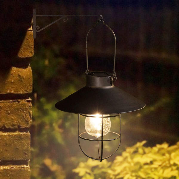 Solar Light Outdoor Hanging Light - Waterproof Vintage Metal Solar Light Strip Warm White Edison Light Bulb Decorate Patio, Backyard, Porch, Patio