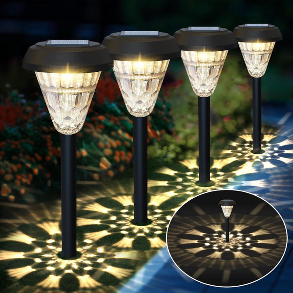 Outdoor Solar Aisle Light, Waterproof Auto On/Off Solar Exterior Light for Patio, Garden, Path, Walkway, Driveway and Lawn