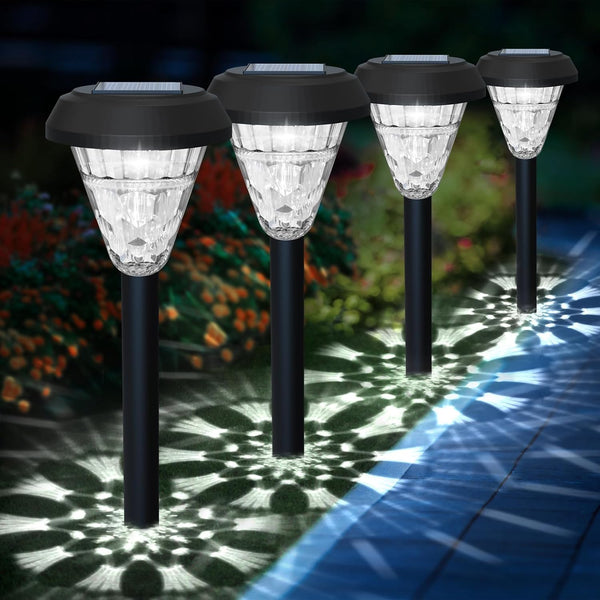 Outdoor Solar Aisle Light, Waterproof Auto On/Off Solar Exterior Light for Patio, Garden, Path, Walkway, Driveway and Lawn