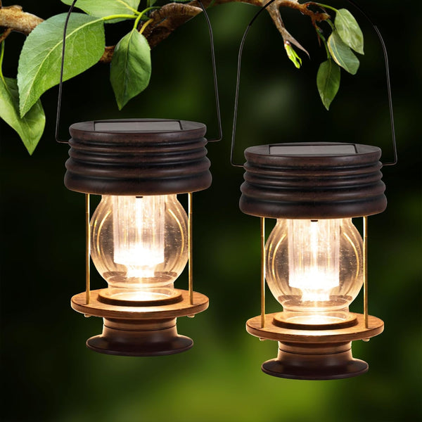 Solar Light Outdoor Hanging Solar Light With Handle for Patio Patio Patio Garden Decoration, Outdoor Solar Stand Lamp, 30 Lumens (8.3 in-2 Pack)